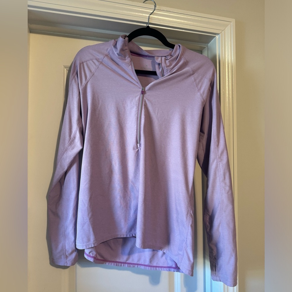 Athleta purple  Half Zip Longsleeve run pullover top jacket Sz large